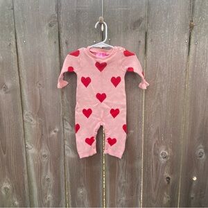 Goodlad Pink Heart Knit Romper |‎ 6 Months